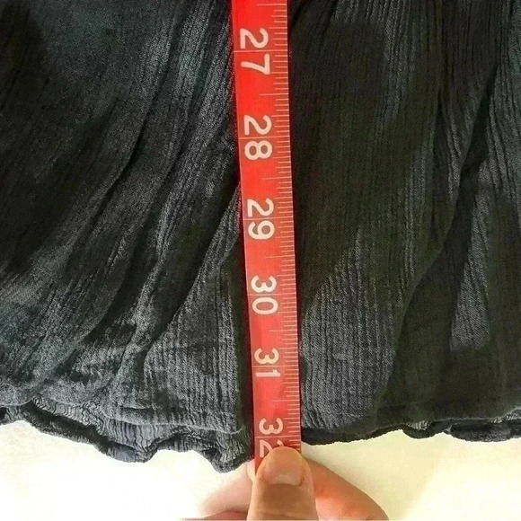 Free People Navy One Night Victorian Peasant Key Hole Back Rayon Tunic Size M - Picture 14 of 16